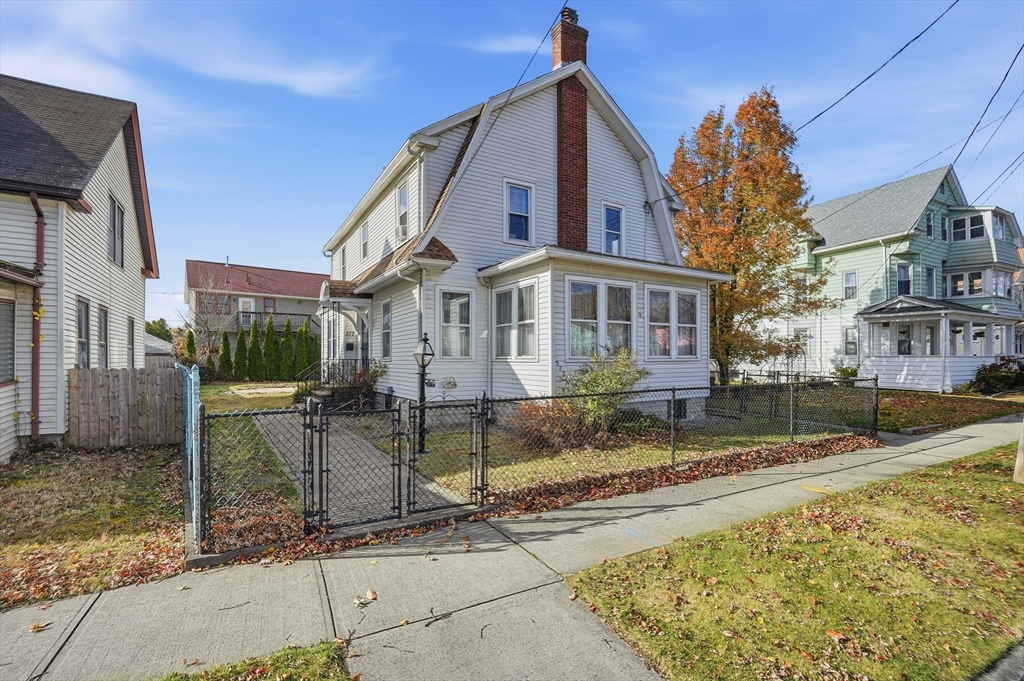 a view of a house with a park