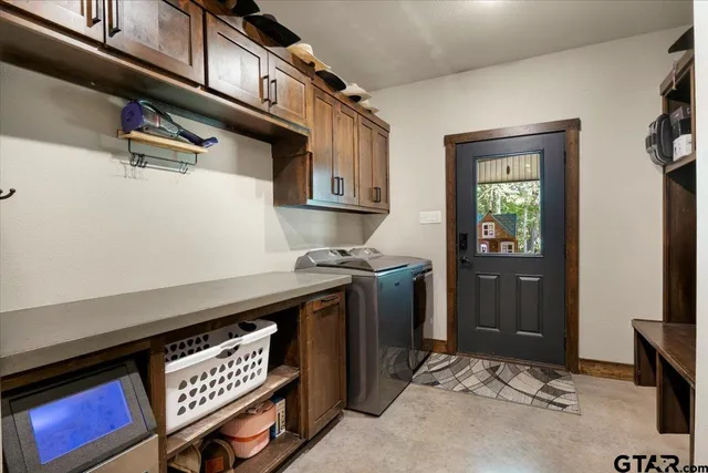 a view of storage and utility room