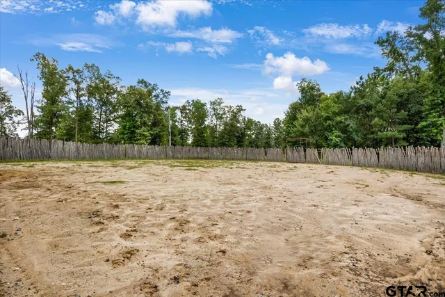 a view of a backyard