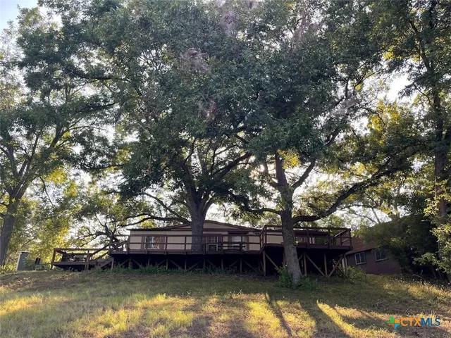 a view of a lake with houses