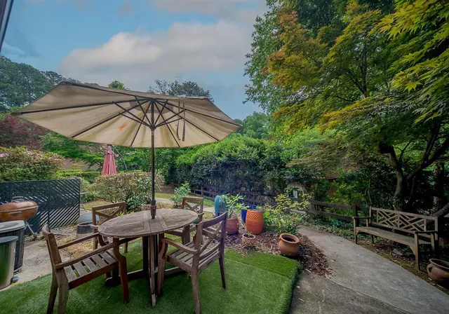a house view with a garden space