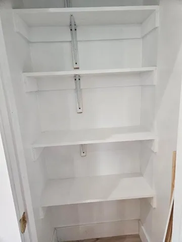 a close view of closet