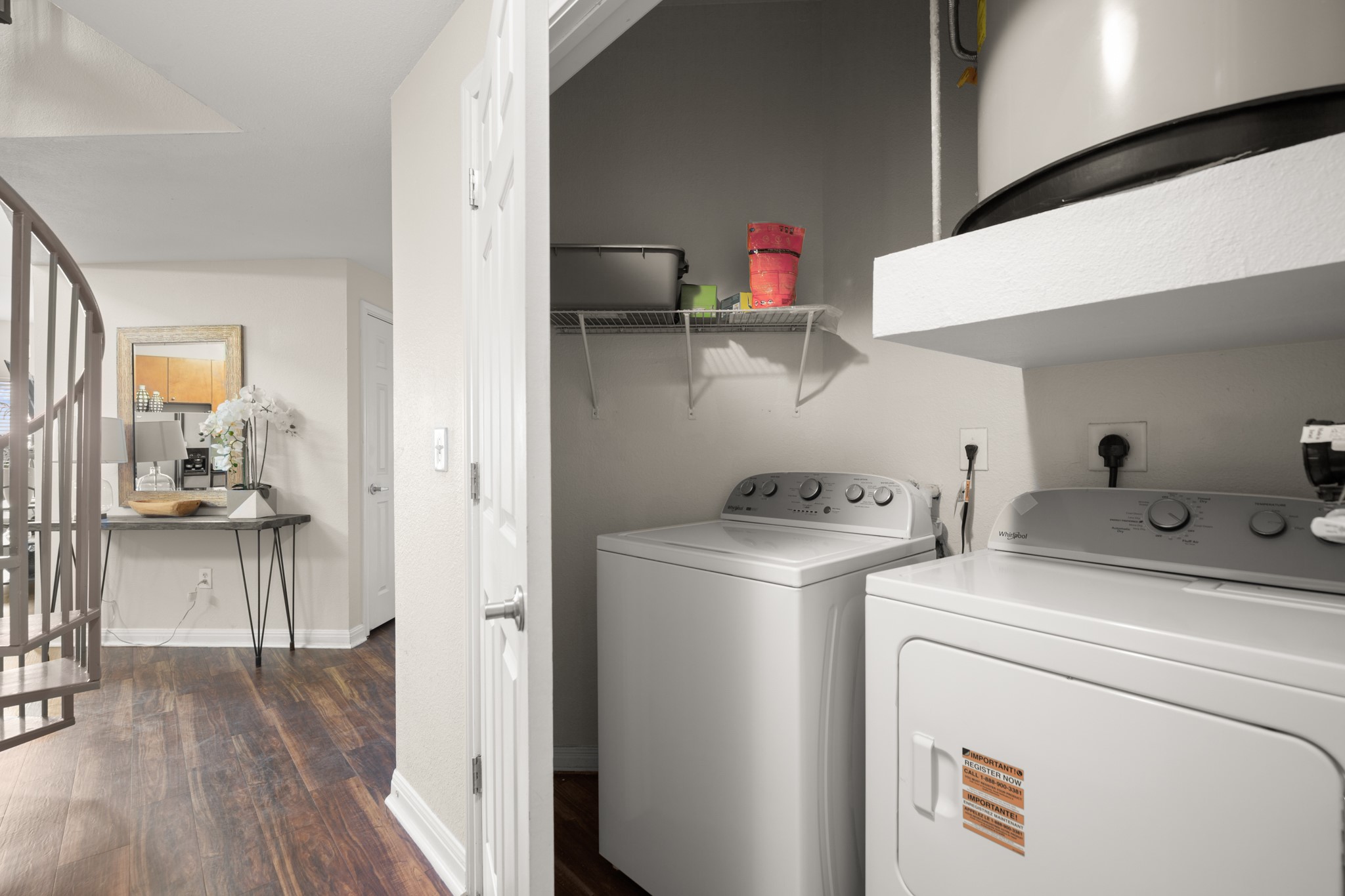 2502 Leon Street, Unit 512 Austin, TX 78705 - Photo 22 of 27 The convenient laundry closet provides a dedicated space for in-unit laundry.