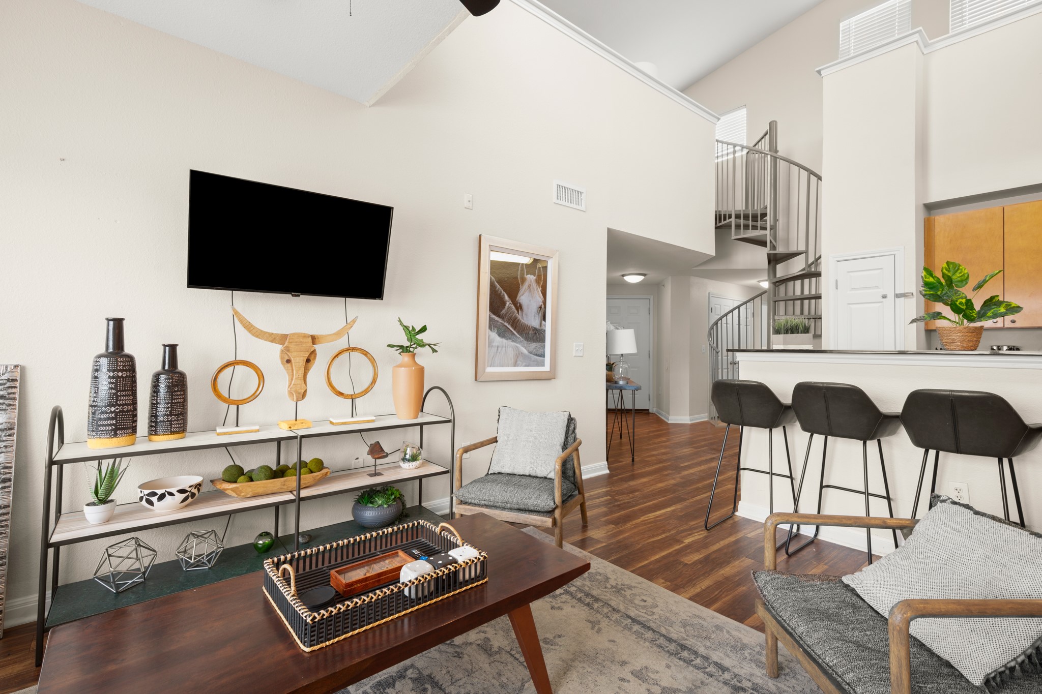 2502 Leon Street, Unit 512 Austin, TX 78705 - Photo 3 of 27 The open layout makes the living room an ideal gathering space for relaxing or entertaining.