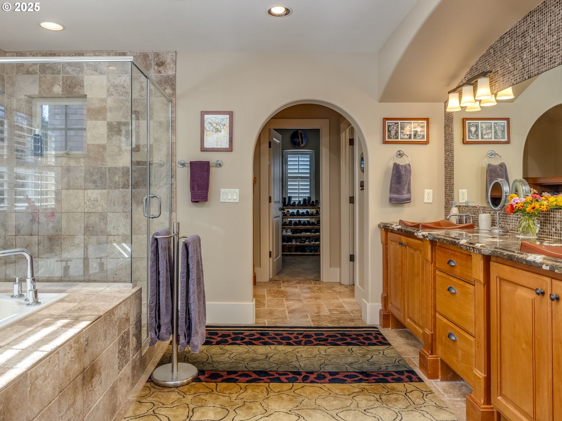 755 6th Street Lake Oswego, OR 97034 - Photo 21 of 48 a spacious bathroom with a granite countertop sink and a bathtub