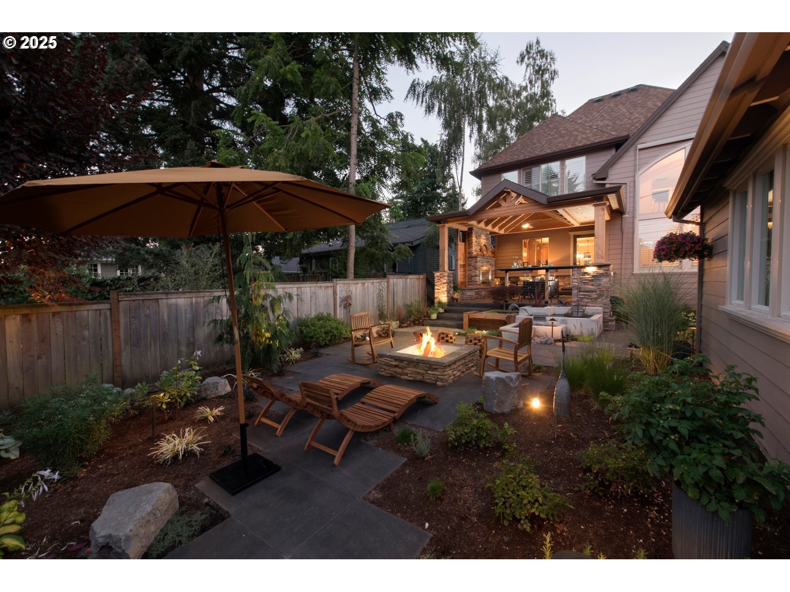 755 6th Street Lake Oswego, OR 97034 - Photo 48 of 48 a view of backyard with outdoor seating and trees
