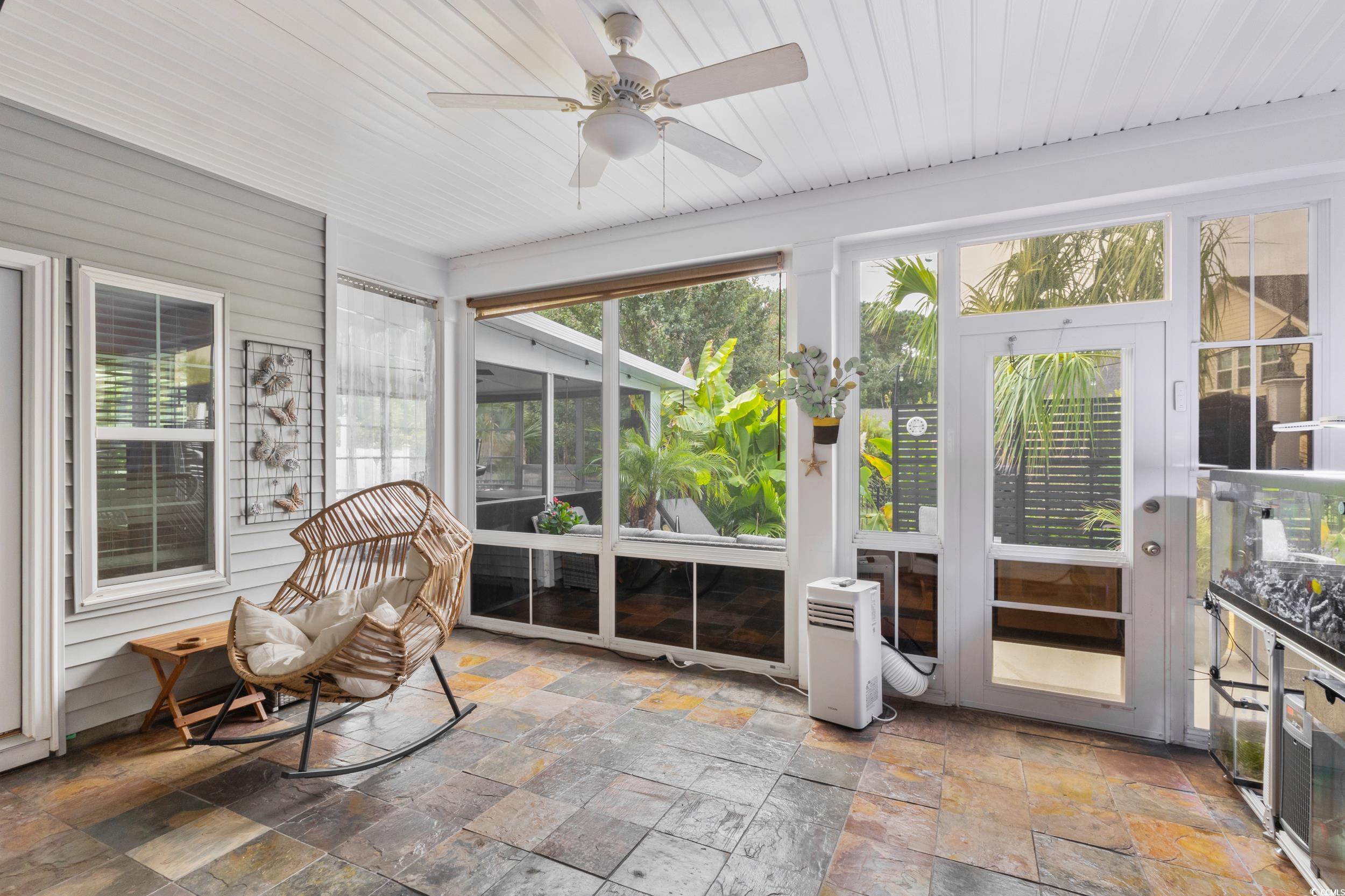 540 Canborough Lane Murrells Inlet, SC 29576 - Photo 32 of 40 Sunroom / solarium featuring ceiling fan