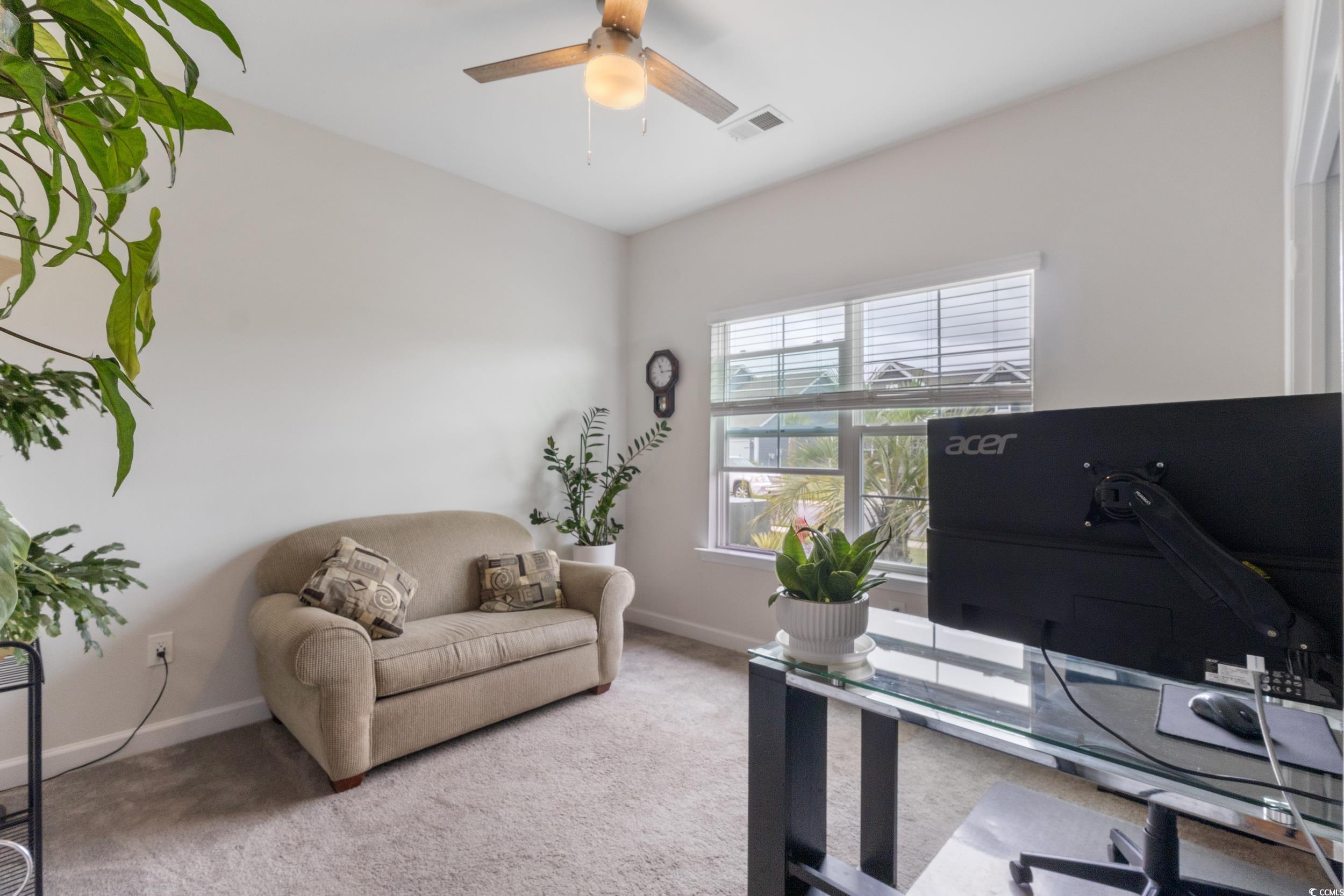 540 Canborough Lane Murrells Inlet, SC 29576 - Photo 37 of 40 Carpeted office featuring baseboards and ceiling fan