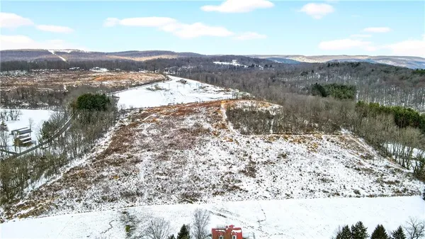 a view of a lake with mountains in the background