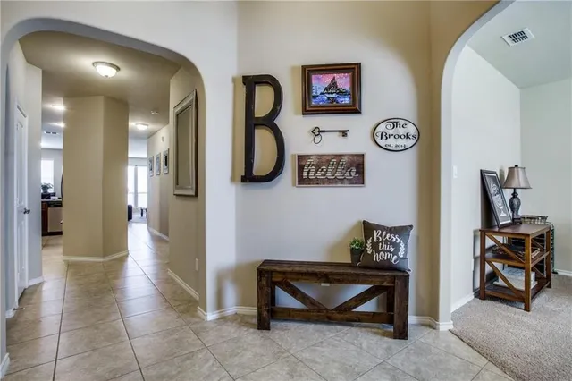a view of a hallway with elevator