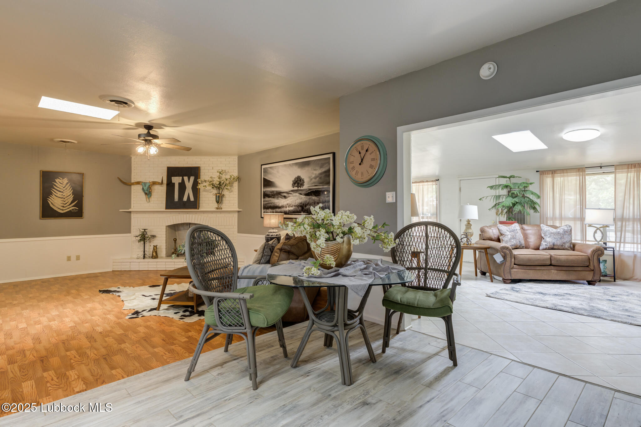 1205 Garland Plainview, TX 79072 - Photo 18 of 50 a living room with fireplace furniture and a window