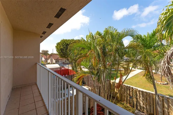 a view of a balcony