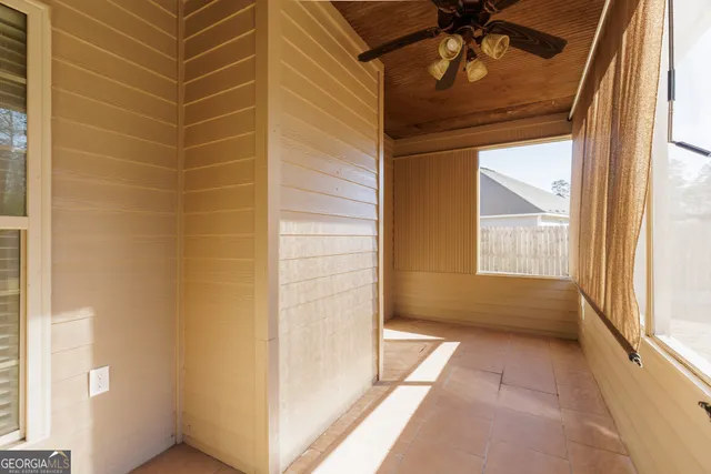 a view of a swimming pool with an outdoor space