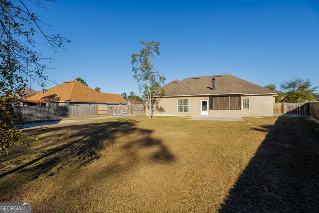 a backyard of a house