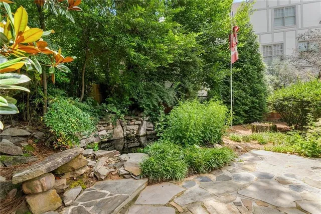 a view of a terrace with sitting area