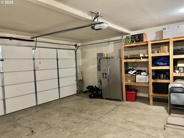 a view of room with shelves