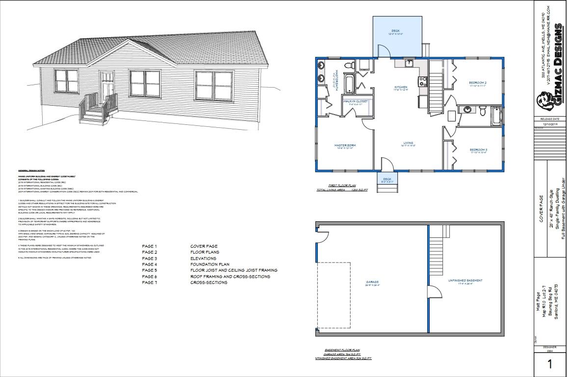 148 Ridley Road Sanford, ME 04083 - Photo 1 of 2 blue print 1