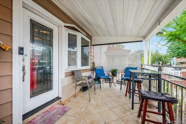 a outdoor space with furniture