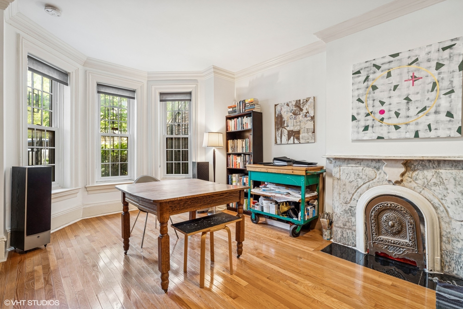 2249 West Warren Boulevard Chicago, IL 60612 - Photo 20 of 25 a living room with furniture and a fireplace