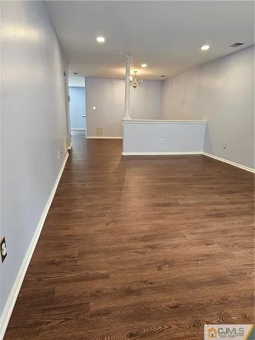 a view of a room with an empty space