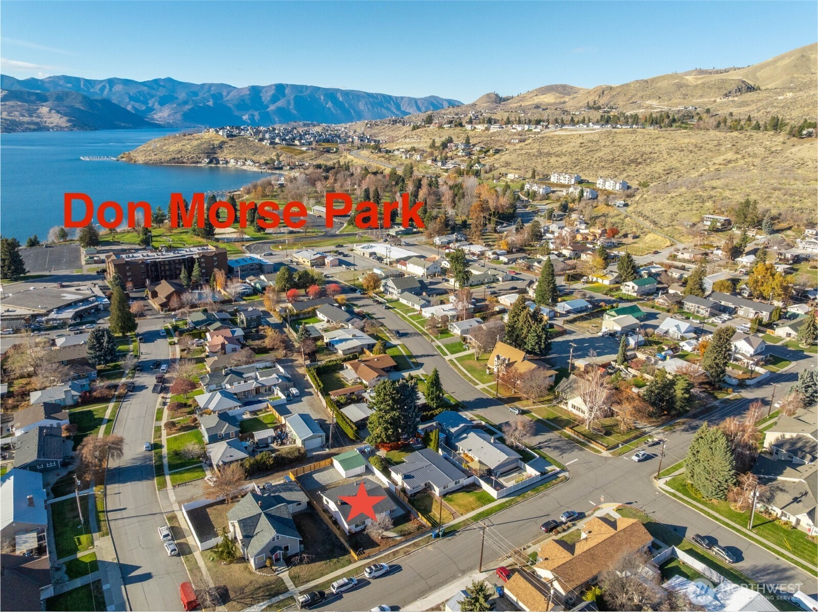 409 North Cedar Street Chelan, WA 98816 - Photo 32 of 33 an aerial view of a city