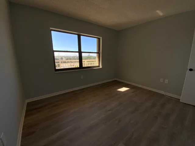 an empty room with a window