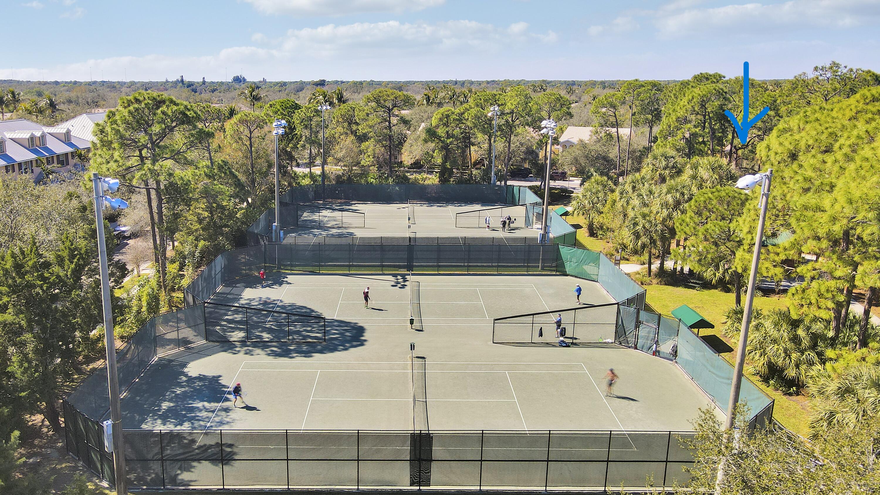511 Sweet Bay Circle Jupiter, FL 33458 - Photo 44 of 53 Aerial - Tennis Courts