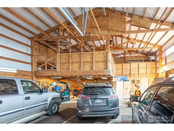 a view of car parked in garage
