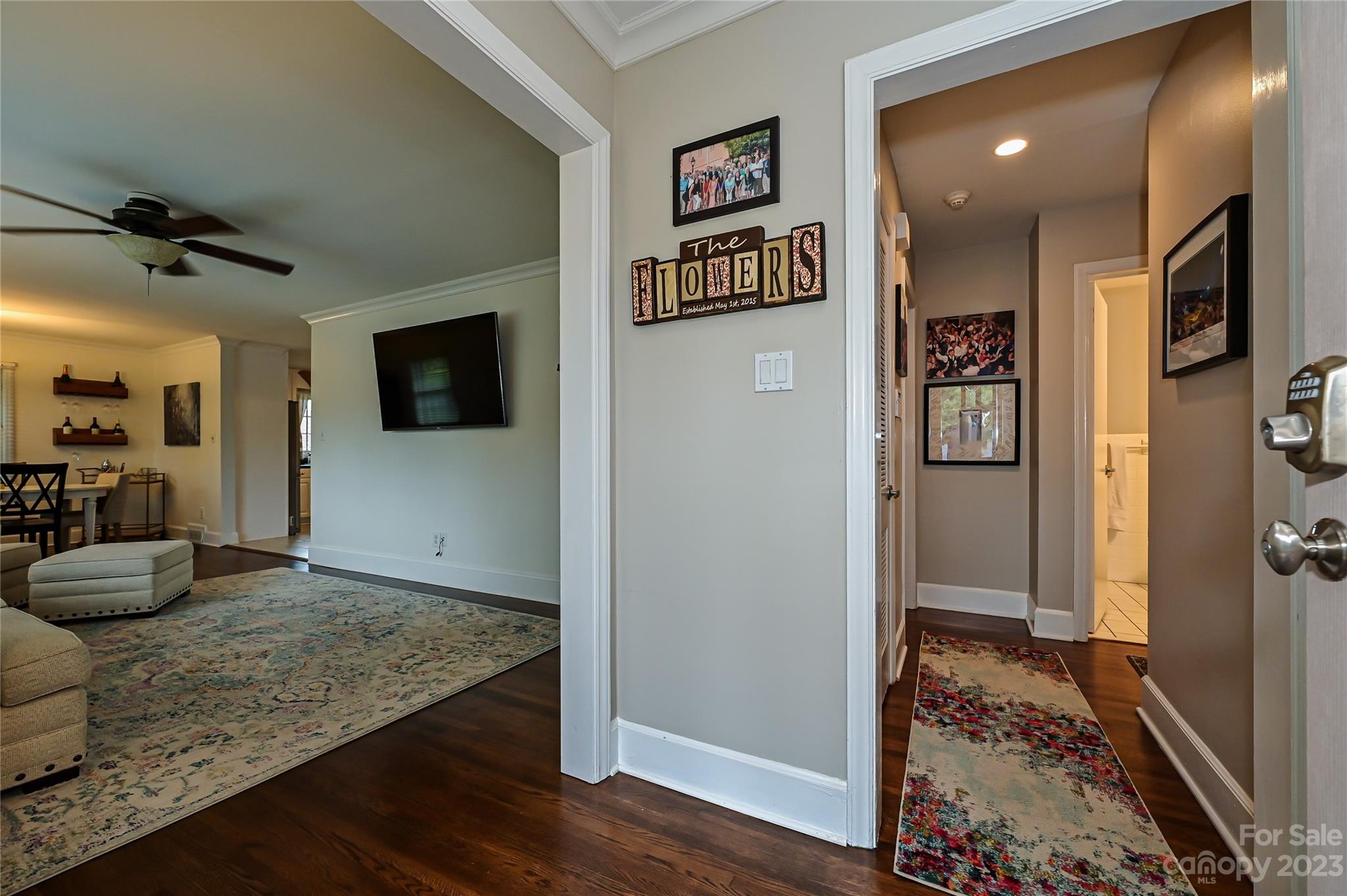 5511 Valley Forge Road Charlotte, NC 28210 - Photo 2 of 22 a view of a hallway with living room and dining room