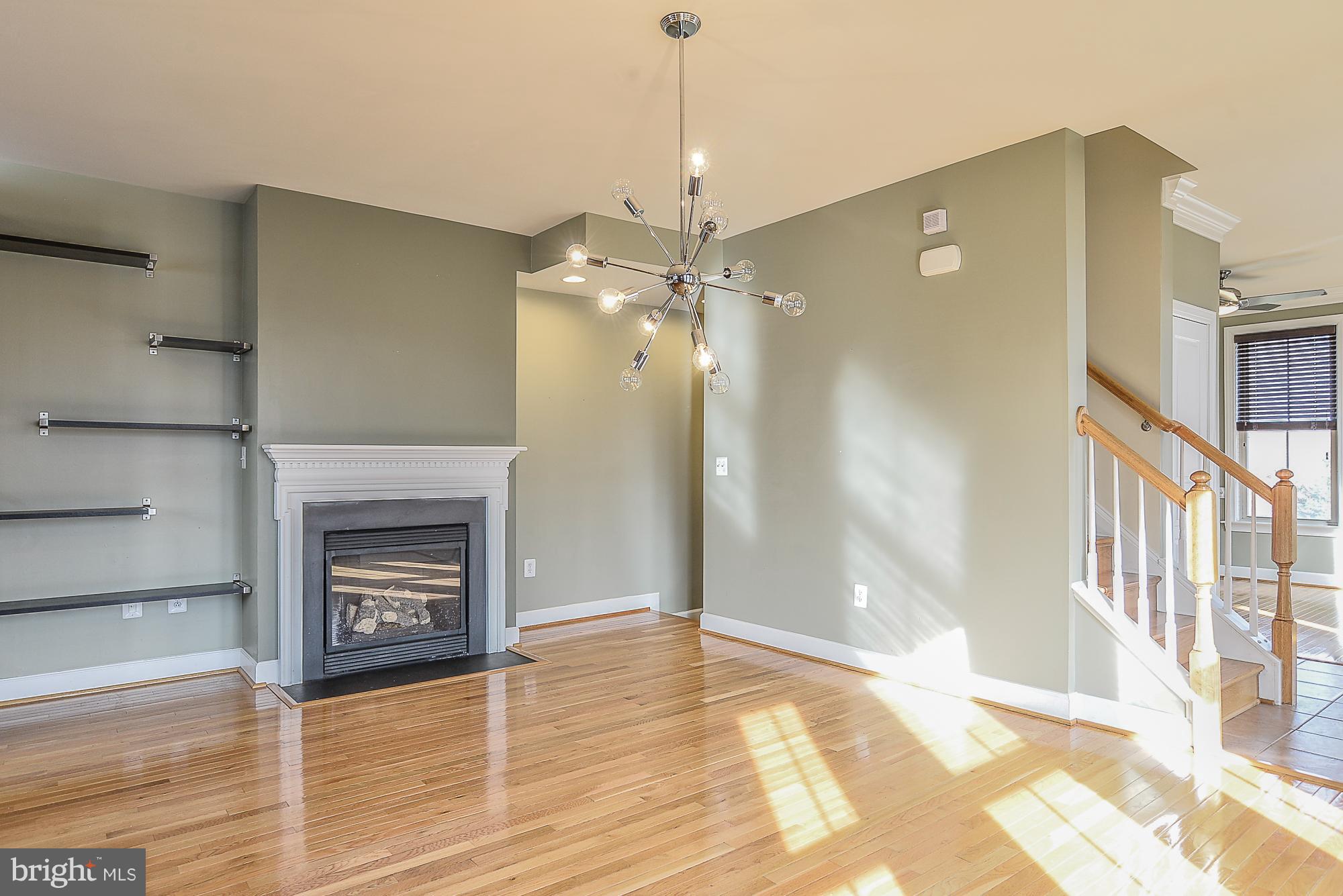 Dining Room with gas log fireplace