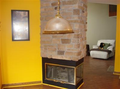 9344 Van Buren Street Crown Point, IN 46307 - Photo 5 of 10 a living room with furniture and a fireplace