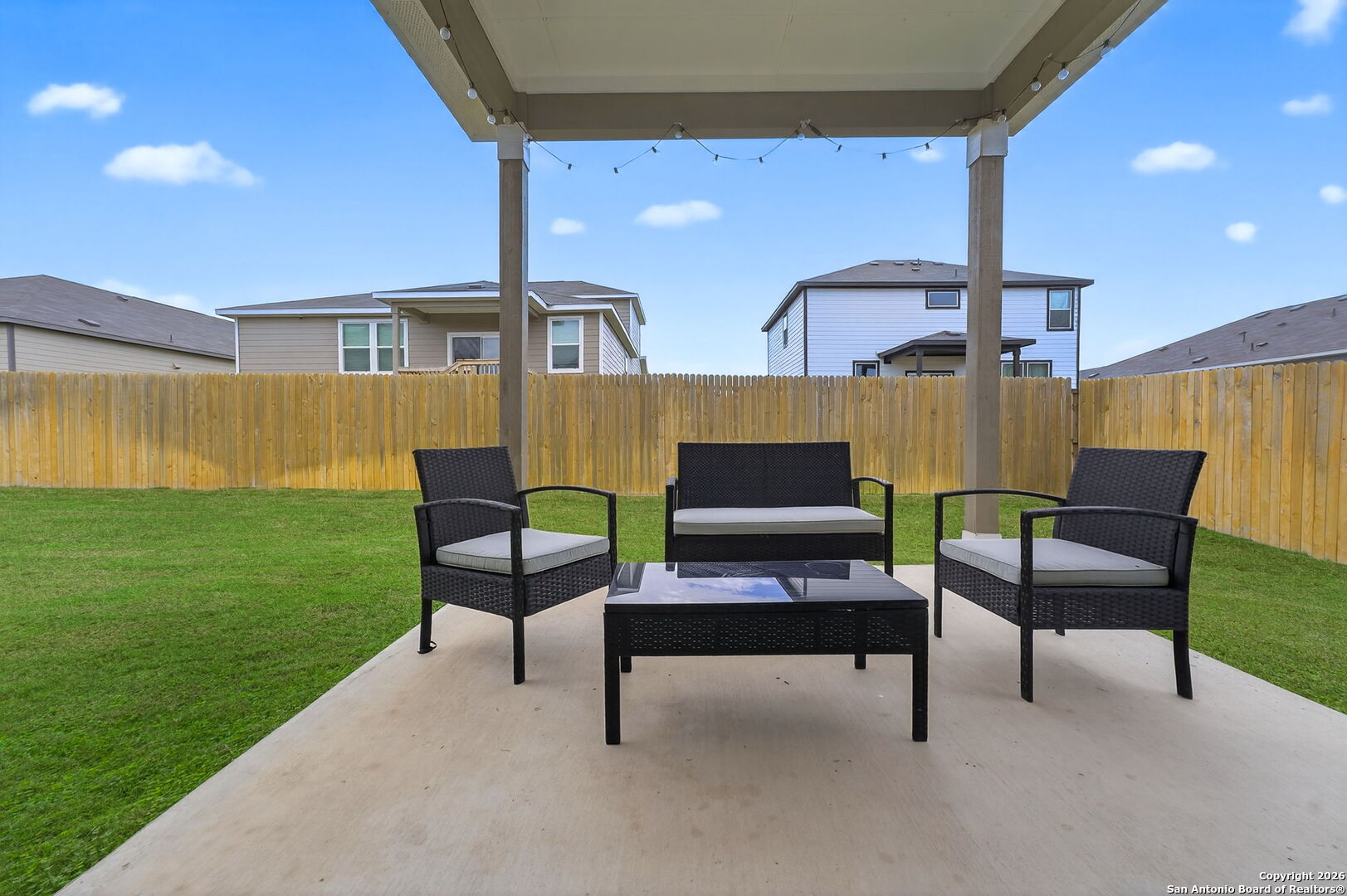 132 Bella Rosa Trail Cibolo, TX 78108 - Photo 44 of 49 a building outdoor space with patio furniture
