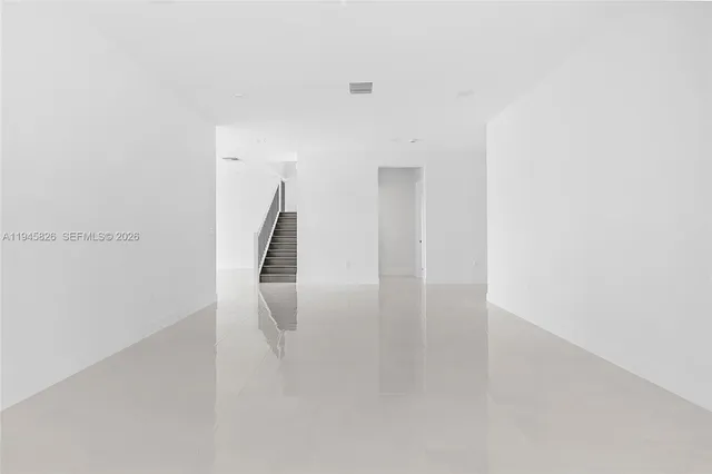 an empty room with a window