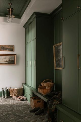 a room with furniture