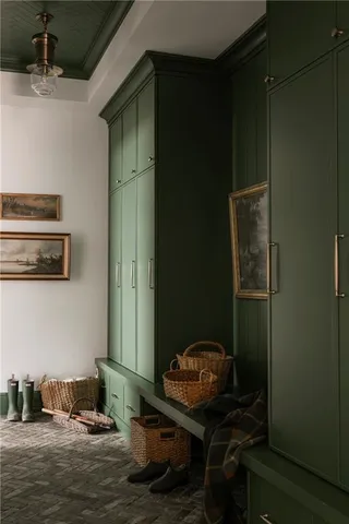 a room with furniture