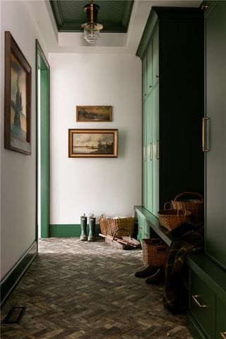 a room with furniture