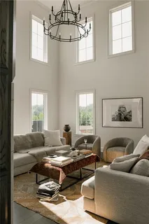 a living room with furniture or couch and a window
