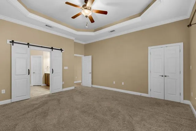 a view of a big room with closet area