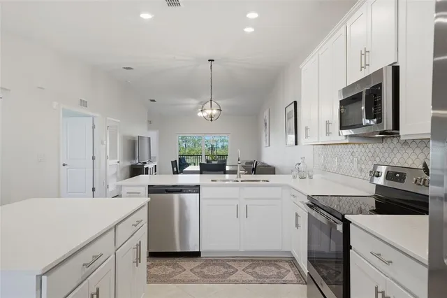 a view of a dining room and livingroom view