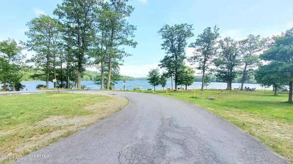 a view of outdoor space with garden and trees