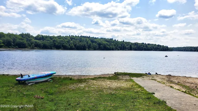 a view of a lake with outdoor space