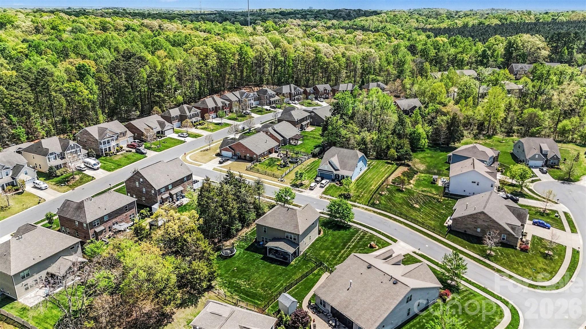 514 Tack Lane Midland, NC 28107 - Photo 46 of 48 an aerial view of residential houses with outdoor space