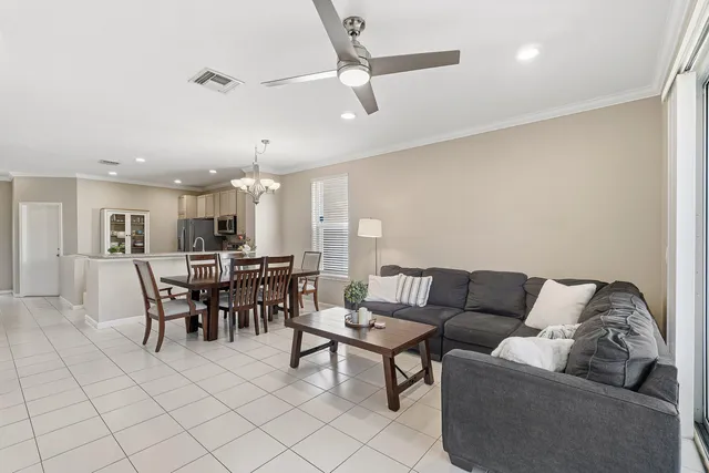 front view of a house with a garden