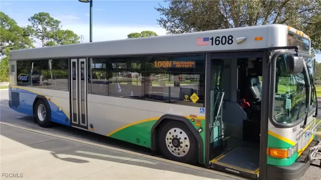 a view of a car park with porch