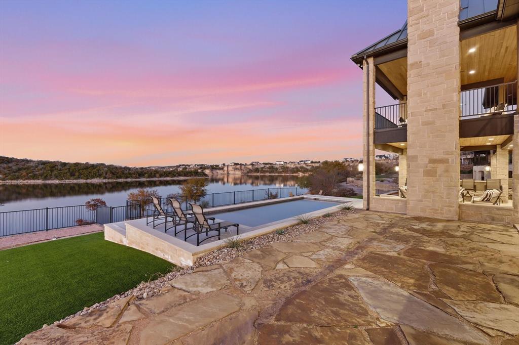 a view of a terrace with outdoor space and seating area