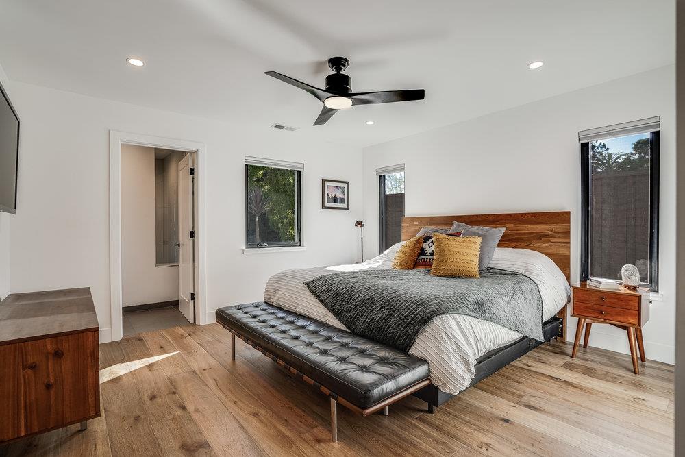 2354 Marr Lane San Jose, CA 95124 - Photo 40 of 55 a bedroom with a bed and wooden floor