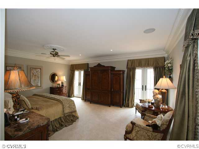 9311 Cardiff Loop Road North Chesterfield, VA 23236 - Photo 8 of 12 Master Bedroom - Three sets of French doors open t