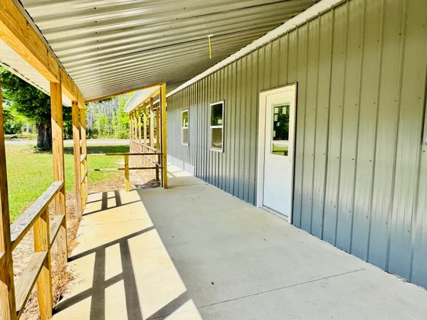 a view of a porch