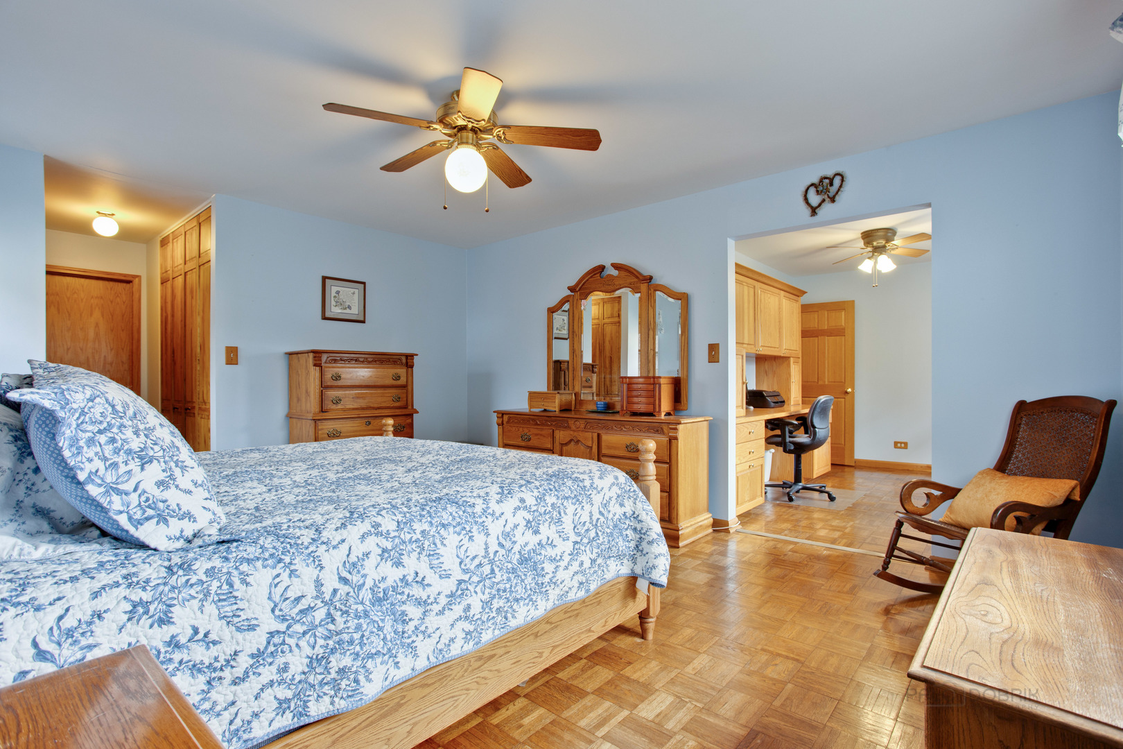 820 Freeman Road Hoffman Estates, IL 60192 - Photo 18 of 33 a bedroom with a bed and wooden floor