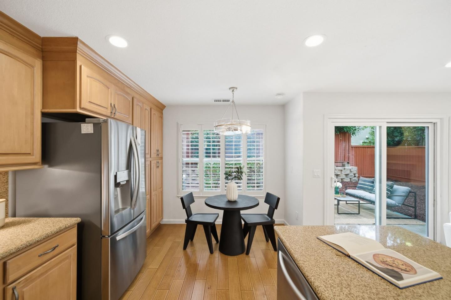 375 Montevideo Circle Fremont, CA 94539 - Photo 14 of 45 a kitchen with stainless steel appliances granite countertop a refrigerator and a stove top oven
